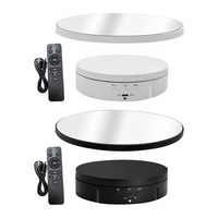 Plateau tournant motorisé 2-en-1 en PVC rechargeable à rotation électrique automatique à 360 degrés pour photographie et présentation, 15 cm et 22 cm, compatible