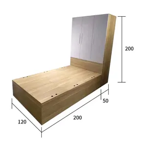 3 门衣柜货架系统内部设计家具卧室床衣柜