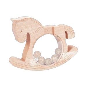 Hucha de madera con diseño de dibujos animados, transparente y reutilizable, para guardar monedas, ideal para regalos navideños. - Product Image 2