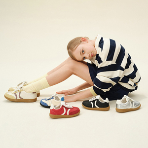 Zapatillas Deportivas <span class=keywords><strong>GAT</strong></span> para Niños de Alta Calidad OEM ODM, Zapatillas Alemanas Personalizadas con Logotipo, Zapatos con Suela de Goma y Cuero de Microfibra para Niñas - Product Image 3