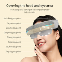 Kopf-Augen-Massagegerät 2-in-1 mit Luftdruck, Vibration, Wärme, 180 Grad faltbar, eingebaute Musik, Kunststoffgehäuse