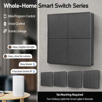 Tuya Smart Interrupteur Smart Life APP Zigbee Wifi Switch 1 2 3 Gang PC Panel Center Screen Alexa Smart Light Switches.