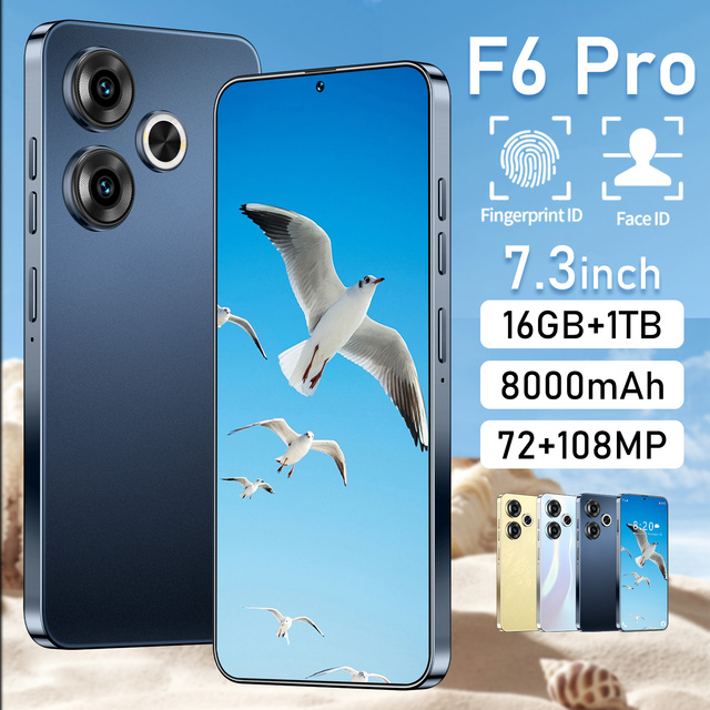 Factory Price 5G Smartphone F6 Pro 16GB + 1TB Android Mobile Phone with 10-Core Processor and Dual SIM Smartphone