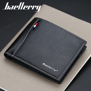 กระเป๋าสตางค์ผู้ชายแบบสั้นแบรนด์ Baellerry หนัง PU ช่องใส่บัตรหลายช่อง เปิดแนวนอน ช่องใส่ธนบัตร ทันสมัย ใช้ได้ทุกวัน - Product Image 3