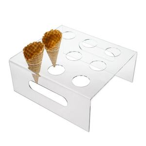 Soporte de cono de helado acrílico transparente con asa - Product Image 3