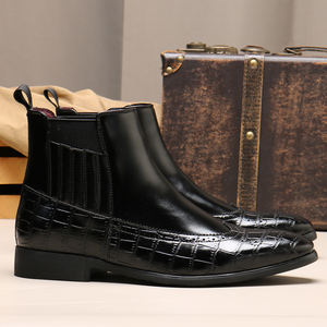 Botas Chelsea de Piel Sintética para Hombre, Diseño Clásico Occidental, Impermeables, Cómodas, Talla Grande - Product Image 2