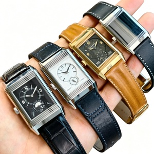 Montre mécanique réversible carrée rétro pour homme, boîtier en acier inoxydable, verre saphir, montre de business - Product Image 2