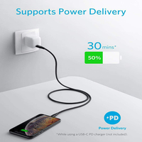 Câble de charge rapide PD certifié MFI de haute qualité USB Type C 8 broches C94 2m1M pour téléphones mobiles IOS avec gaine tressée en nylon