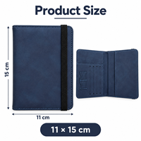Portefeuille de voyage en cuir PU avec porte-cartes, sangle élastique, emplacements pour cartes SIM, poches, idéal pour les voyages, aéroports, vacances, taille personnalisée, vente en gros, OEM