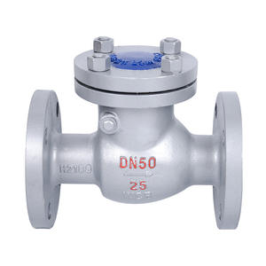 Vanne de retenue horizontale en acier moulé H44H-16CDN50 Vanne de retenue à clapet à bride unidirectionnelle pour les milieux acides, huileux, gazeux et aqueux - Product Image 1