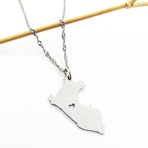 Collar con colgante <span class=keywords><strong>de</strong></span> mapa <span class=keywords><strong>de</strong></span> Perú chapado en oro <span class=keywords><strong>de</strong></span> 18 quilates, conjunto <span class=keywords><strong>de</strong></span> joyería <span class=keywords><strong>de</strong></span> acero inoxidable, último collar <span class=keywords><strong>de</strong></span> mapa <span class=keywords><strong>de</strong></span> Perú, venta al por mayor, Joyeria Acero Inoxidabl - Product Image 3