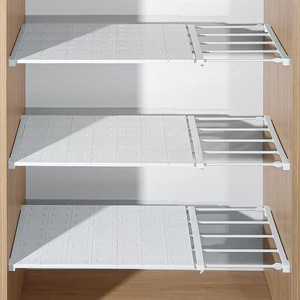 Estante de armario extensible sin clavos con varios niveles, adecuado para dormitorios, armarios de cocina, baños y cocinas. - Product Image 3