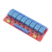 Module de relais 1/2/4/8 voies 5V12V24V avec support d'isolation optocoupleur pour carte d'extension à déclenchement plat haute et basse tension