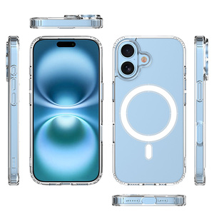 Nuovo popolare scatola custodia confezione Wireless ricarica magnetica chiara <span class=keywords><strong>Cover</strong></span> del telefono antiurto per <span class=keywords><strong>iphone</strong></span> 17 16 15 14 13 12 caso paraurti - Product Image 3