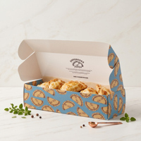 Kit d'emballage jetable pour empanadas, logo personnalisé, sac de transport en kraft écologique, boîte à pâtisserie, plateau en papier pour collations pour restaurant