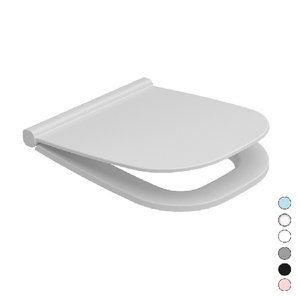 Asiento de Inodoro Termoestable con Cierre Suave Alba, Negro Mate, 53 cm de Largo, 33 cm de Ancho - Product Image 1
