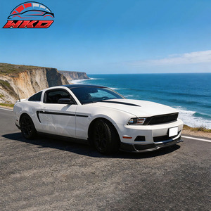 เหมาะสำหรับ Ford Mustang V6 ปี 2010-2012  ลิ้นกันชนหน้า สีดำดิบ - Product Image 3