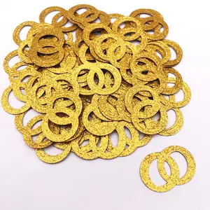 Gold Dual Ring Confetti Glittery Paper Confetti Wedding Table Confetti Wholesale