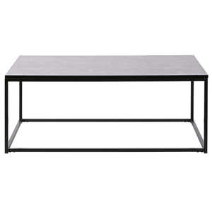 Mesa de Centro de Metal MDF 100x60x40 Simil Mármol Negro - Product Image 2