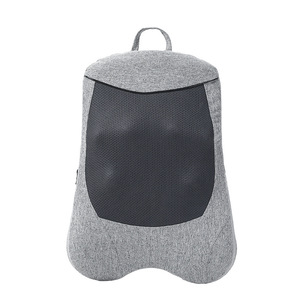 Back Massager Cushion Gray Kneading Tapping Heating Function Plug In For Home Office Use - Product Image 5