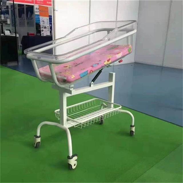 Mobile Hospital Baby Crib with Transparent