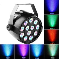 1W 12-eyes 3in1 mini lumière de scène en plastique RGB DMX512 led flat par light bar dance floor mariage DJ equipment Bar KTV