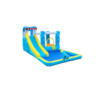 Grand toboggan aquatique extérieur pour tous les sexes, en tissu Oxford, avec fonctions de windsurf et de surf, comprenant un souffleur et des kits de réparation