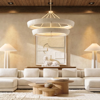 Individuelle amerikanische moderne einfache luxuriöse holz-wohnzimmer-möbel villa club home luxuriöses rundes couchtisch-set