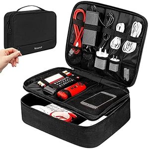 Bolsa electrónica de muestra gratis, accesorios de Cable de viaje, de doble capa bolsa impermeable, organizador electrónico portátil - Product Image 4