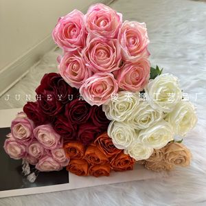 Roses artificielles Junheyuan, 7 têtes sur une seule branche, pour la décoration de mariage et de la maison - Product Image 5
