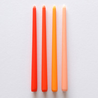 100 Farben Custom Mixed Color Long Pole Candle 4-teiliges Set; Paraffin Wax Blend Taper Candle für Hochzeiten und Partys