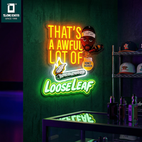 Enseigne lumineuse LED ouverte en acrylique personnalisée, affichage mural néon pour la signalisation de magasins de tabac