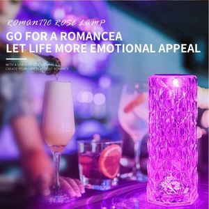 Lampe de table en diamant IStapromo Gifts, lampe de bureau en acrylique cristal LED, rechargeable par USB, lumière de table tactile à effet d'ombre de rose - Product Image 6
