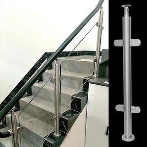 Rampe <span class=keywords><strong>en</strong></span> verre d'intérieur <span class=keywords><strong>en</strong></span> acier inoxydable facile à installer, bricolage, pour escalier, balcon, <span class=keywords><strong>terrasse</strong></span>, avec rail supérieur <span class=keywords><strong>en</strong></span> <span class=keywords><strong>PVC</strong></span> ou <span class=keywords><strong>en</strong></span> bois, main courante, <span class=keywords><strong>balustrade</strong></span> - Product Image 2