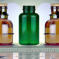 Bouteilles rondes en PET de 200 ml de qualité alimentaire pour jus, lait, thé, café, boissons gazeuses et sodas – Approvisionnement direct usine