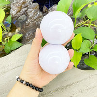 Pot cosmétique rond en PP de 30g, forme sphérique, en plastique, écologique, vide, luxueux, élégant, pour crème