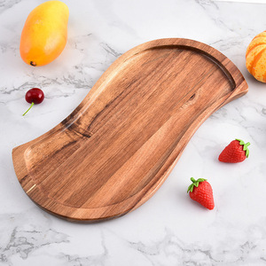 Planche à découper japonaise la plus vendue, plateau de service irrégulier en bois d'acacia pour desserts, camping, fêtes, goûter, pain, pizza, fruits - Product Image 4