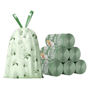 Garbage Bags For Kitchens Camellia Scent Thickened Large Size Drawstring Handle Household Use Tear Resistant - Product Image 2