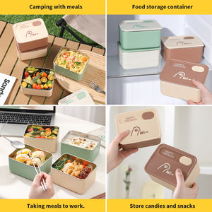 Juego de fiambrera portátil de acero inoxidable con bolsa aislada y juego de cubiertos para niños, fiambrera de preparación de comidas para niños - Product Image 5