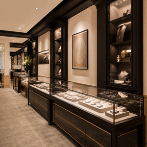 Customizable Luxury <b>Watch</b> Showcase Anti Theft Display Cabinet For <b>Watch</b> Boutique And Jewelry Store Interior - Product Image 4