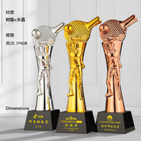Événement sportif or argent laiton cristal basket-ball football baseball balle de golf trophée sportif champion