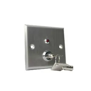 12V aço inoxidável acesso controle escritório uma luz porta portão saída botão interruptor com chaves