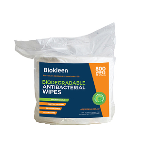 Biokleen в наличии, низкий минимальный заказ, 800 шт., бесплатный образец, 20*25 см, антибактериальные очищающие салфетки для рук без спирта, салфетки для тренажерного зала - Product Image 1