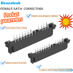 Denentech Hot Bán <span class=keywords><strong>SATA</strong></span> 7 + 15p h9.10mm thẳng kép Hàng Dip nữ <span class=keywords><strong>Sata</strong></span> kết nối điện để bán - Product Image 2