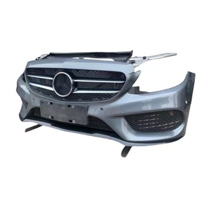 Entrega rápida, accesorios originales de Kit de labios de extremo delantero de coche usado para <span class=keywords><strong>Mercedes</strong></span> Clase C W205, montaje de parachoques delantero antiguo - Product Image 4