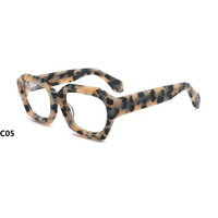 Monture optique carrée en acétate lunettes en acétate avec logo personnalisé monture surdimensionnée lunettes prêtes à l'emploi