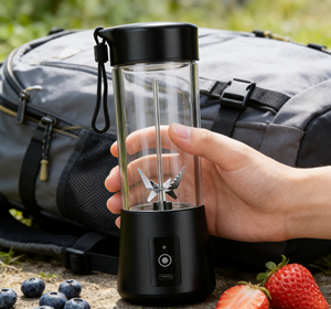 Blender puissant de 400 ml sans BPA, faible bruit, fabrication de smoothies, recharge USB, gobelet à jus portable, mode turbo anti-fuite pour l'extérieur, glace - Product Image 2