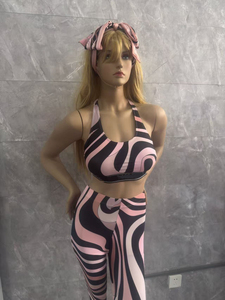 C2459 Casual Fashion Wholesale Female Designer <strong>Tie</strong> <strong>Dye</strong> Striped Design Sleeveless Women's <strong>Set</strong> - Product Image 6
