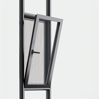 Ventanas Modernas Resistentes a Huracanes, con Rotura de Puente Térmico, de Aleación de Aluminio, Doble Acristalamiento, Insonorizadas, para Proyectos de Villas