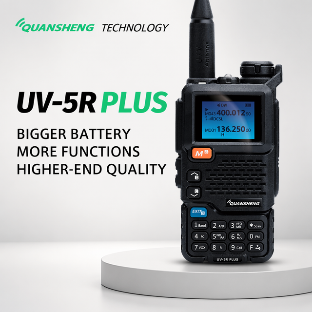 UV-5R Plus Portable Transceiver 200 Channels AM FM Aviation Frequency Meter 10 Group Scrambler Type-C Rechargeable Two Way Radio